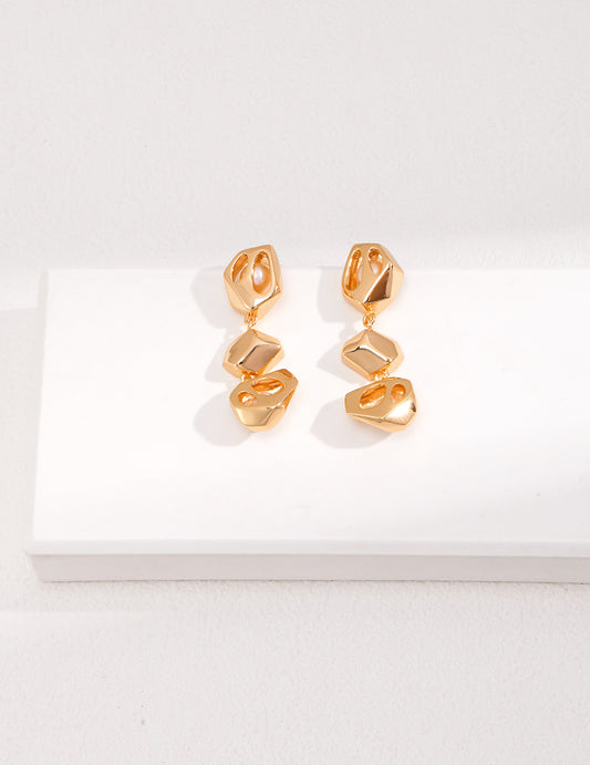 Modern Geometric Gold Earrings