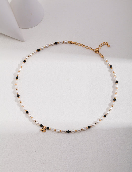 Midnight Charm Pearl Necklace