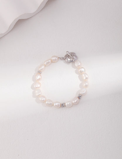 Golden Toggle Freshwater Pearl Bracelet